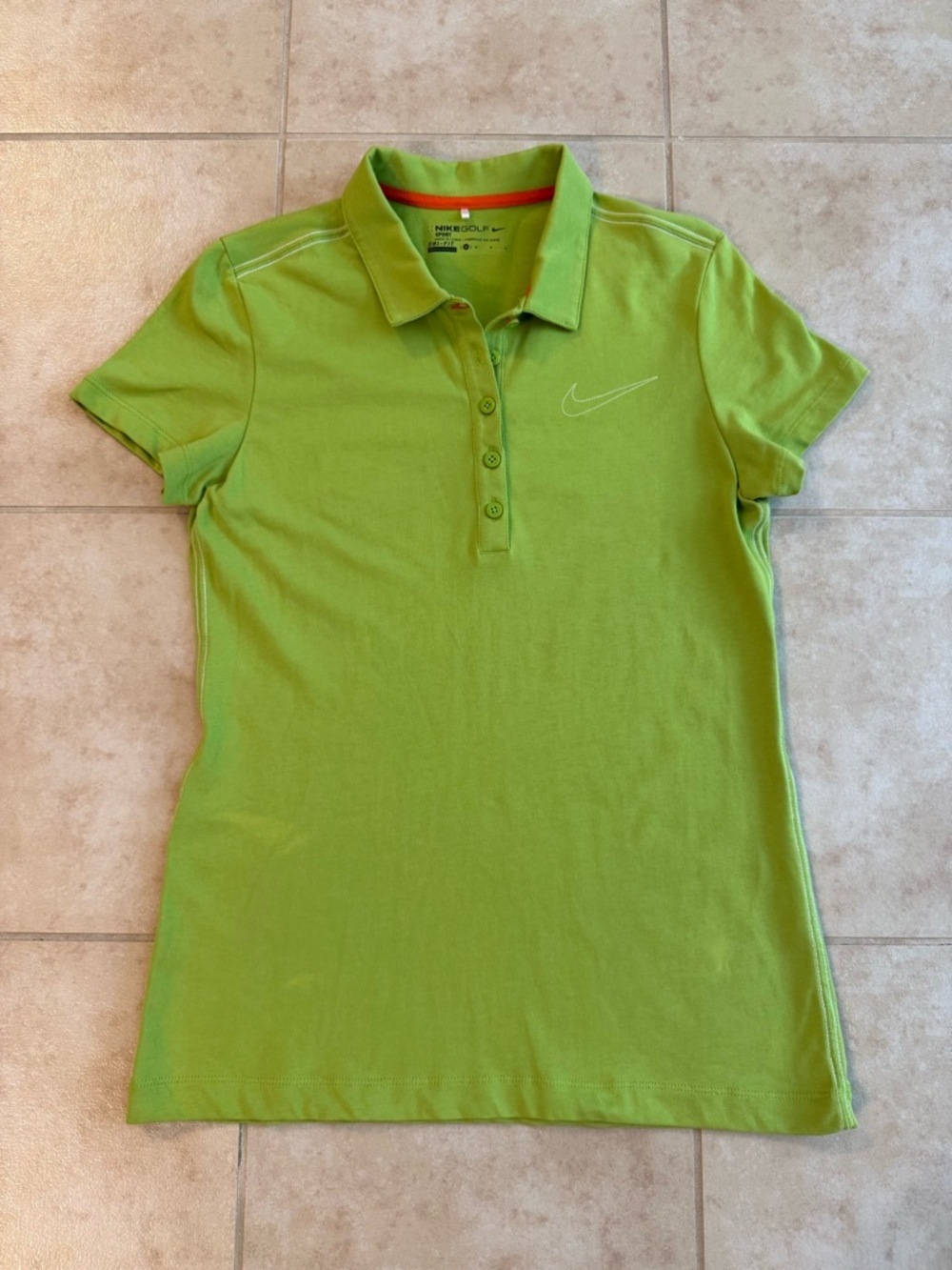 Nike Size M Women's Green Golf Polo Sport Tee with Swoosh
